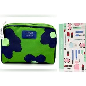 Clinique & Kate Spade journal and makeup bag NWT